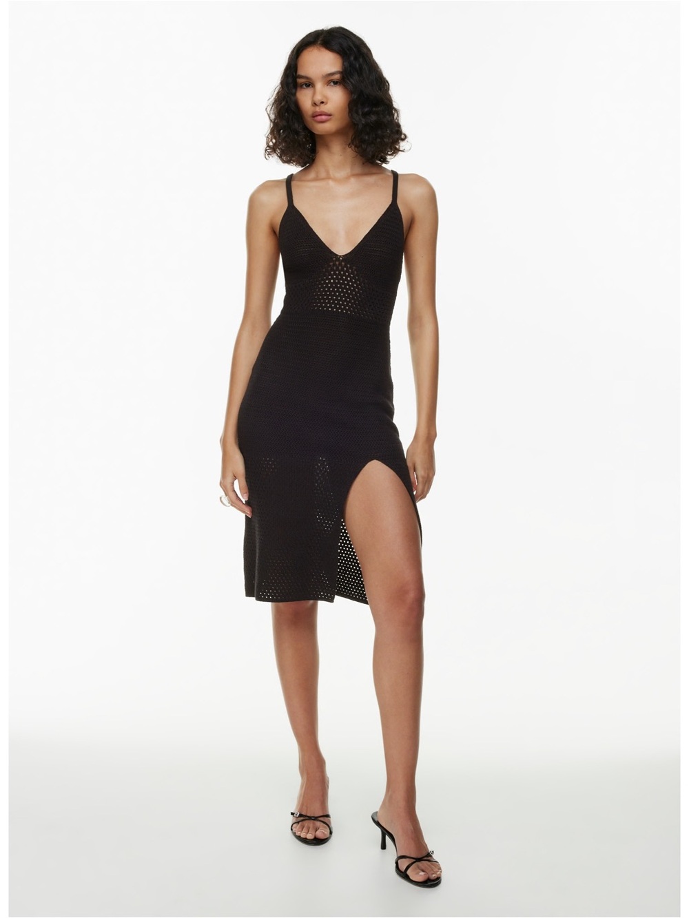 Aritzia wilfred crochet midi dress
